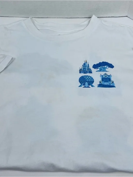 Disney Parks Men's 4 Park ICON Graphic Print Organic Cotton Tee Shirt Size XXL - Picture 6 of 15